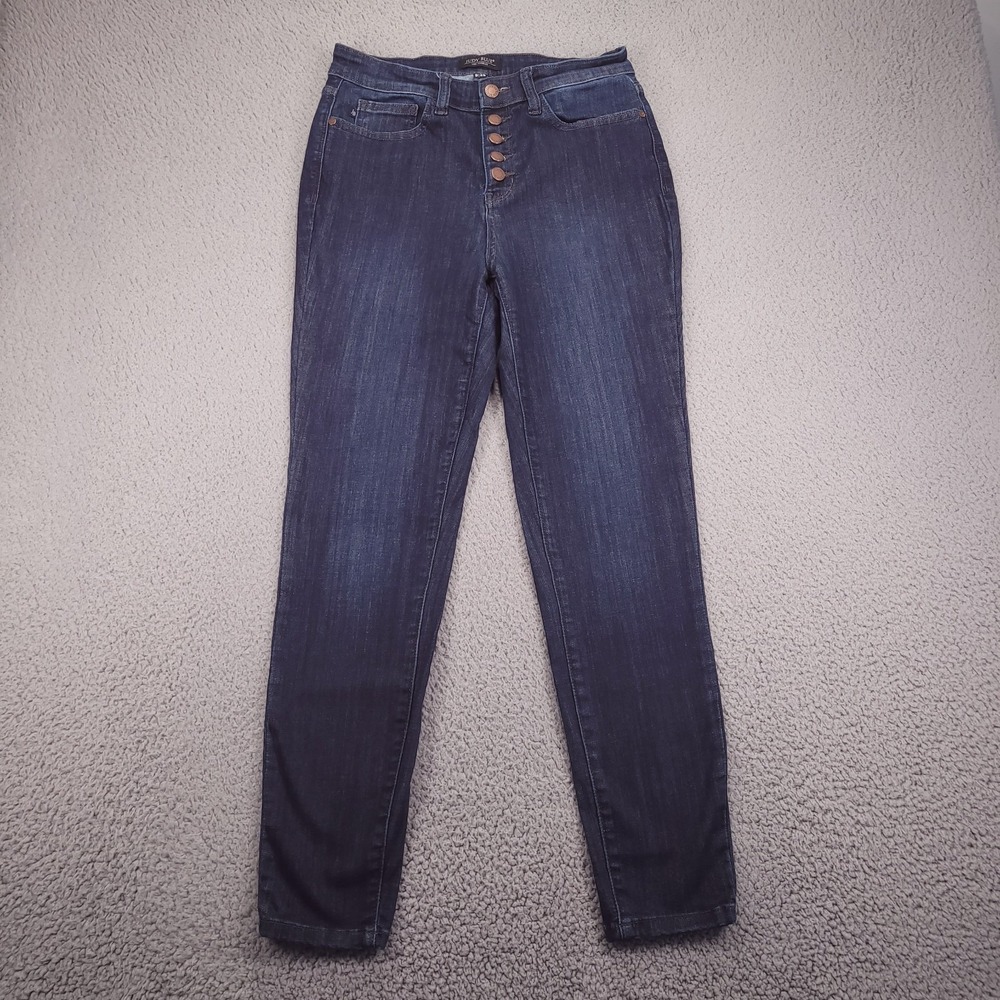 Judy Blue Skinny Fit Jeans Womens 9/29 Dark Wash Button Fly JB82331DK